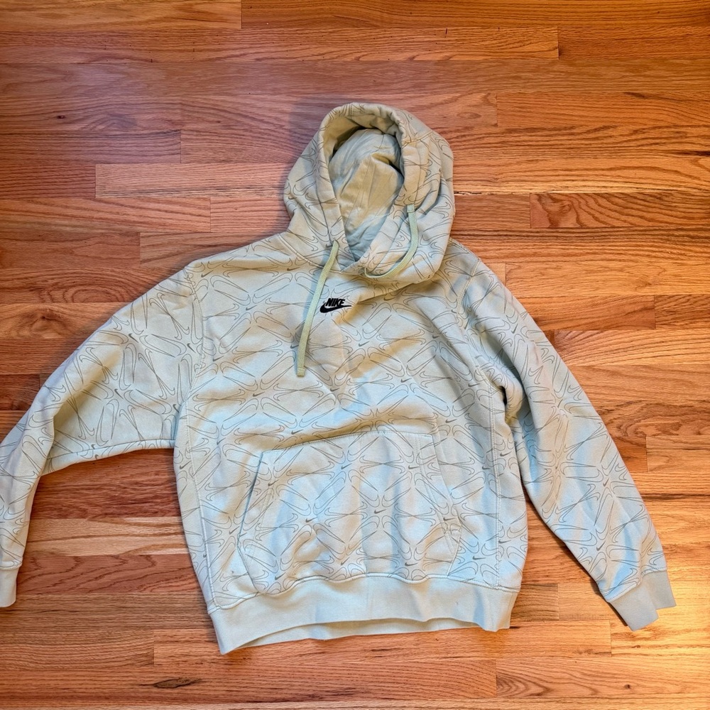 Nike Men's Light Green Hoodie Sweater